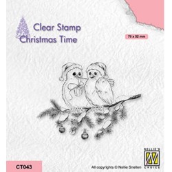 (CT043)Nellie's Choice Clear stamps Christmas time Celebrating Christmas