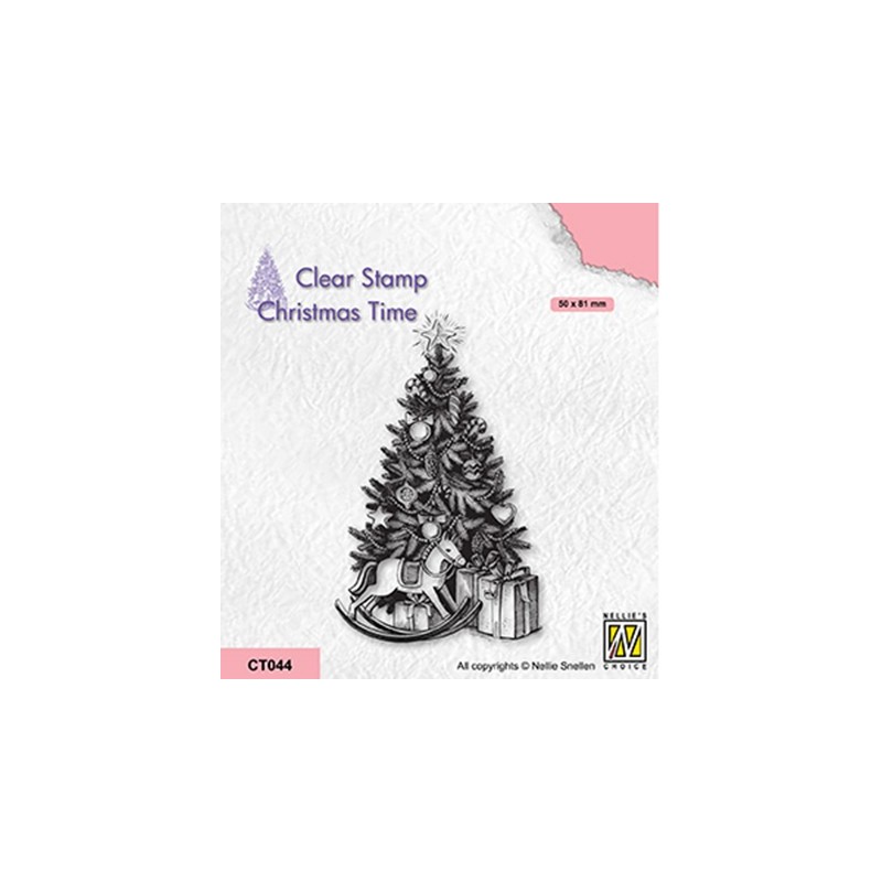 (CT044)Nellie's Choice Clear stamps Christmas time Christmas tree and presents