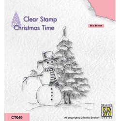(CT046)Nellie's Choice Clear stamps Christmas time Snowman
