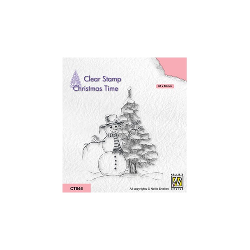 (CT046)Nellie's Choice Clear stamps Christmas time Snowman
