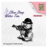 (WT009)Nellie's Choice Clear Stamp Winter Time Snowman with violin