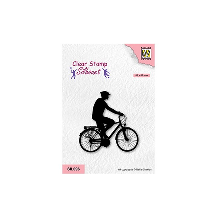 (SIL096)Nellie`s Choice Clearstamp - Cycling
