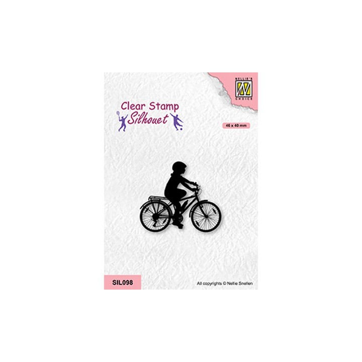 (SIL098)Nellie`s Choice Clearstamp - Cycling-2