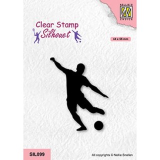 (SIL099)Nellie`s Choice Clearstamp - Soccer player