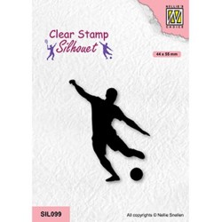 (SIL099)Nellie`s Choice Clearstamp - Soccer player