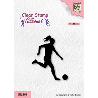 (SIL101)Nellie`s Choice Clearstamp - Woman soccer