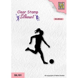 (SIL101)Nellie`s Choice Clearstamp - Woman soccer