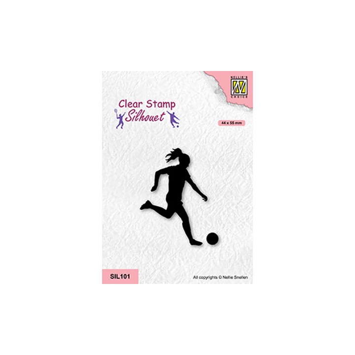 (SIL101)Nellie`s Choice Clearstamp - Woman soccer