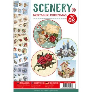 (POS10008)Push Out book Scenery 8 - Nostalgic Christmas