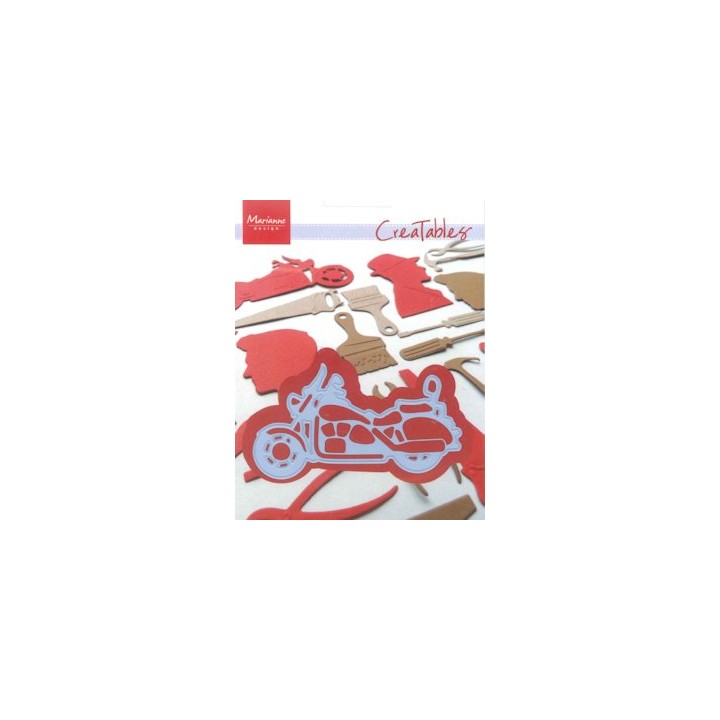 (LR0287)Creatables stencil motorbike