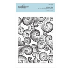 (STP-015)Spellbinders Windy Sky Clear Stamp