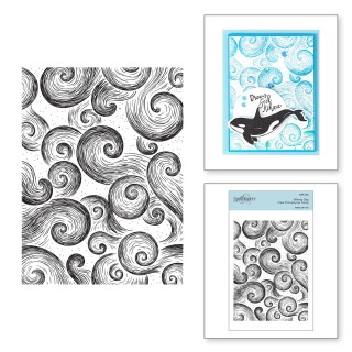 (STP-015)Spellbinders Windy Sky Clear Stamp