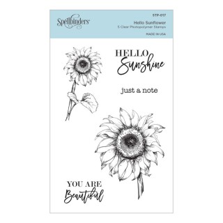 (STP-017)Spellbinders Hello Sunflower Clear Stamp