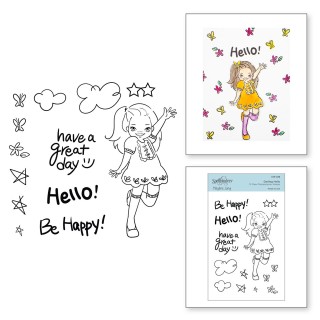 (STP-039)Spellbinders Darling Hello Clear Stamp