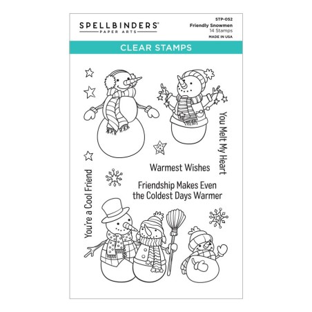 (STP-052)Spellbinders Friendly Snowmen Clear Stamp