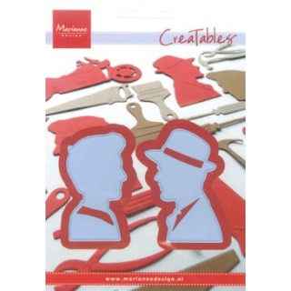 (LR0289)Creatables stencil silhouet man