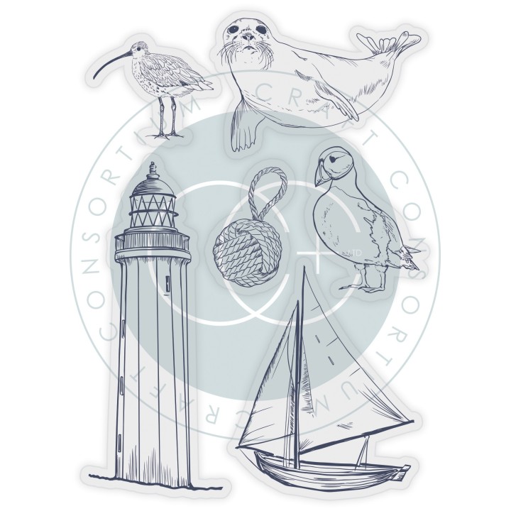 (CCSTMP063)Craft Consortium Sea & Shore Shore Clear Stamps