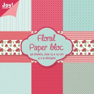 (6011/0013)bloc de papier 15X15 cm fleur no.1