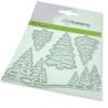 (115633/0452)CraftEmotions Die - Christmas trees Card 11x9cm