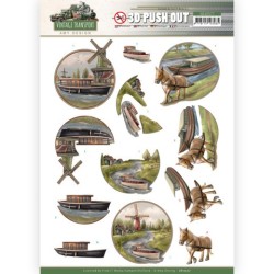 (SB10577)3D Push Out - Amy Design - Vintage Transport - Boat