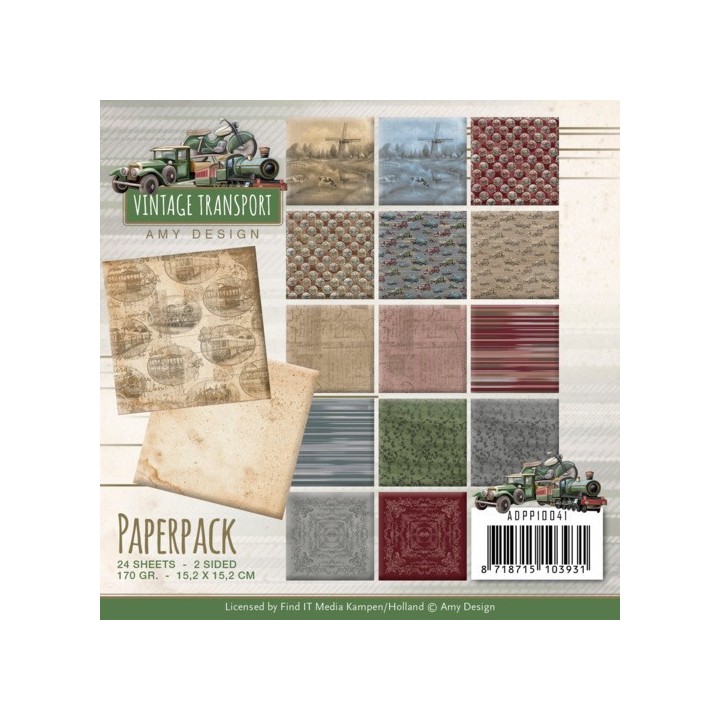 (ADPP10041)Paperpack - Amy Design - Vintage Transport