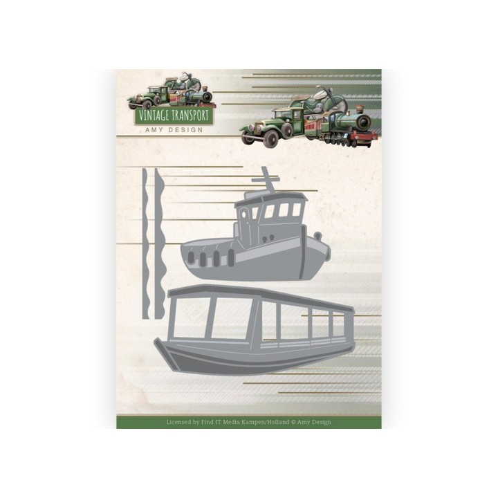 (ADD10251)Dies -Amy Design - Vintage Transport - Boats