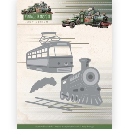 (ADD10252)Dies - Amy Design - Vintage Transport - Train