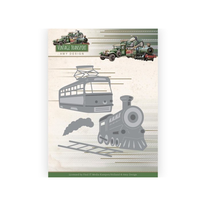 (ADD10252)Dies - Amy Design - Vintage Transport - Train