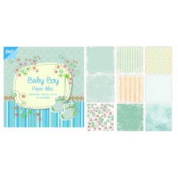 (6011/0024)Paper bloc 15X15 cm Baby Boy