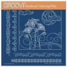 (GRO-FL-41638-03)Groovi Plate A5 TINA'S FLOWERS IN A BREEZE DOODLE LANDSCAPE