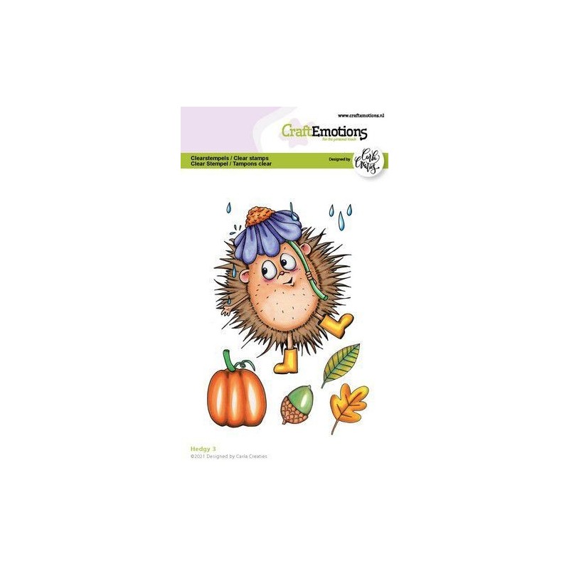(1518)CraftEmotions clearstamps A6 - Hedgy 3 Carla Creaties
