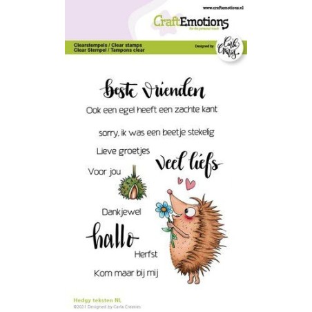 (1519)CraftEmotions clearstamps A6 - Hedgy teksten (NL) Carla Creaties