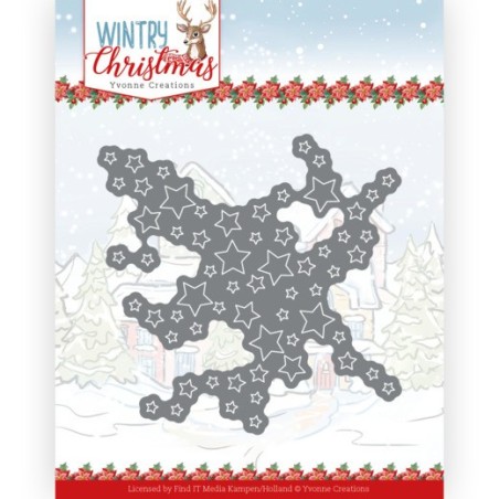 (YCD10243)Dies - Yvonne Creations - Wintery Christmas - Cut out Stars