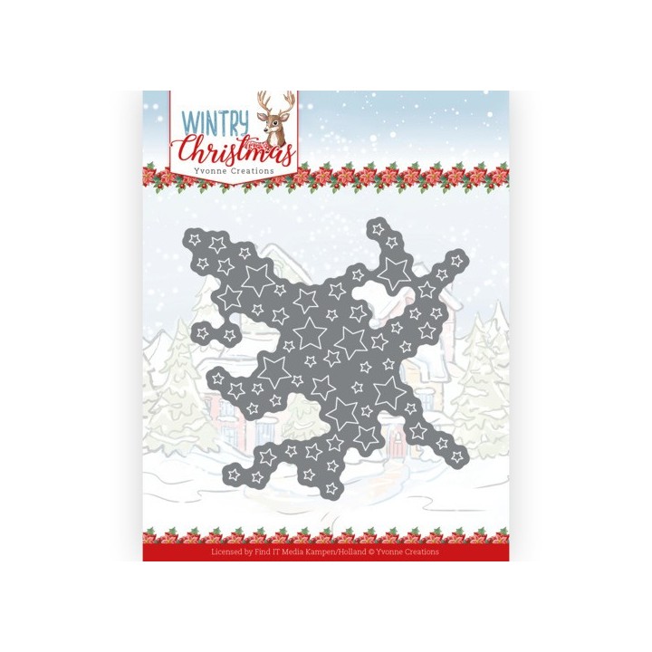 (YCD10243)Dies - Yvonne Creations - Wintery Christmas - Cut out Stars