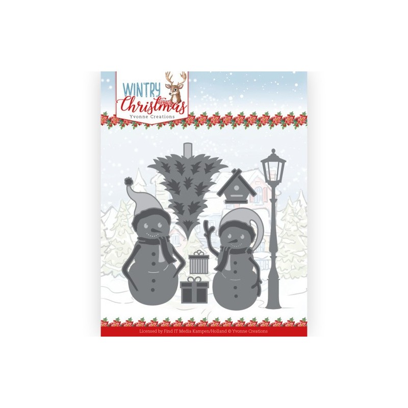 (YCD10244)Dies - Yvonne Creations - Wintery Christmas - Snow Friends