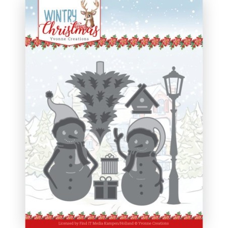 (YCD10244)Dies - Yvonne Creations - Wintery Christmas - Snow Friends