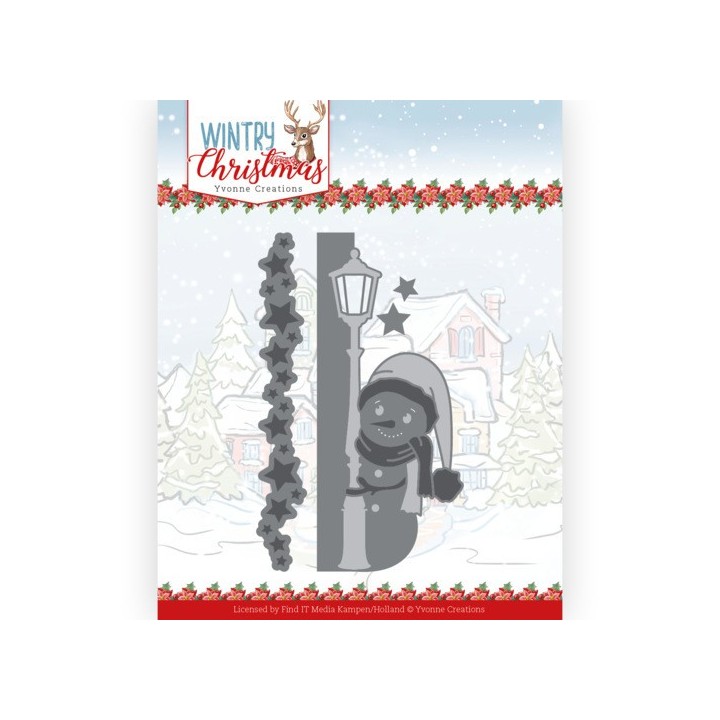 (YCD10245)Dies - Yvonne Creations - Wintery Christmas - Peek a Boo Snowman
