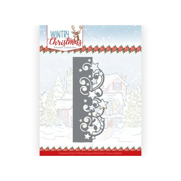 (YCD10246)Dies - Yvonne Creations - Wintery Christmas - Stars Border