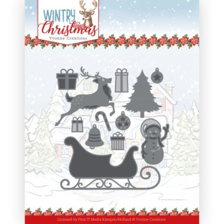 (YCD10248)Dies - Yvonne Creations - Wintery Christmas - Ho, ho, ho snowman