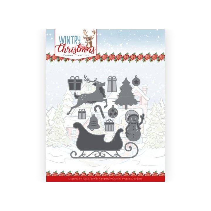 (YCD10248)Dies - Yvonne Creations - Wintery Christmas - Ho, ho, ho snowman