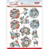(SB10580)3D Push Out - Yvonne Creations - Wintry Christmas - Christmas Owls