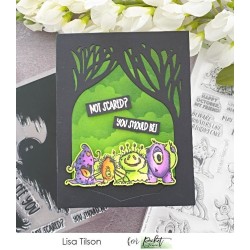 (H-109)Picket Fence Studios You Creep Me Out 4x8 Inch Clear Stamps