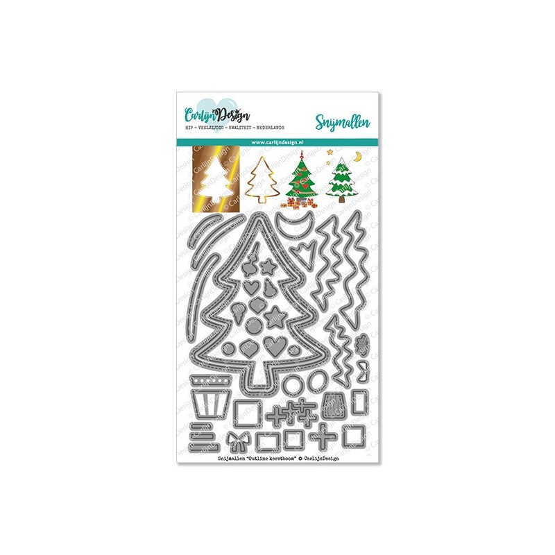 (CDSN-0113)CarlijnDesign Dies Outline Christmas tree