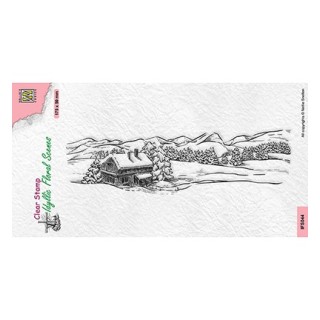 (IFS044)Nellie`s Choice Clearstamp - Slim line Snow landscape
