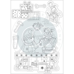 (CCSTMP068)Craft Consortium Made by Elves Workshop Clear Stamps