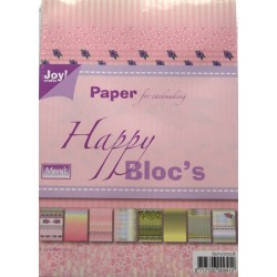 (6011/0008)Papier bloc 15X21 cm Happy rose