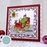 (CCSTMP070)Craft Consortium Made by Elves Sleigh Clear Stamps