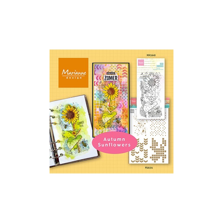 (MM1648)Arts stamps Sunflower