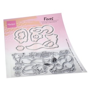 (ec0192)Clear Stamp & dies Eline's Fox
