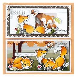 (ec0192)Clear Stamp & dies Eline's Fox